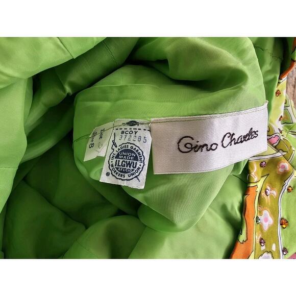 Union Made 1960's Vintage Retro Floral Dress Women's Size 8 Hippie Vibrant - Picture 10 of 11